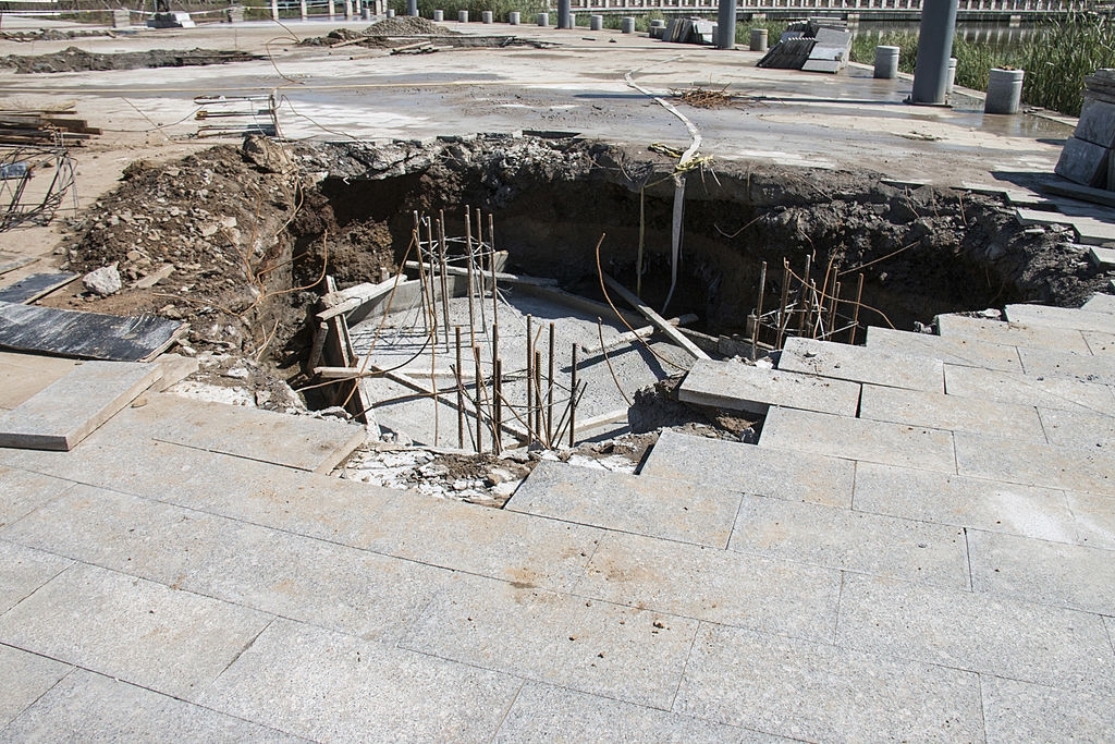 Sinkhole in Sidewalk